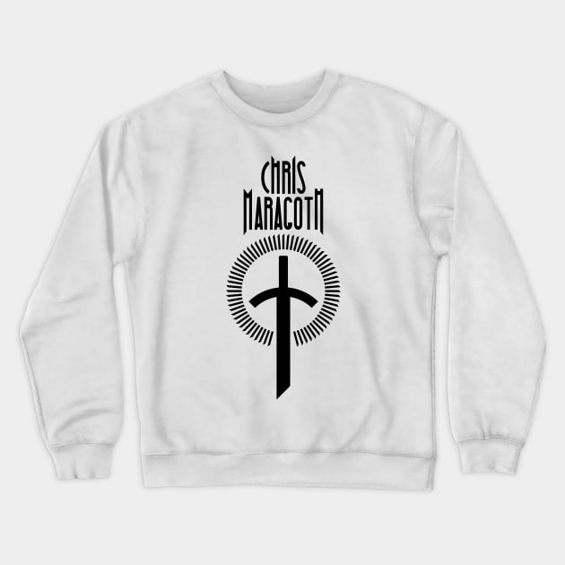 Logo Sword black Crewneck Sweatshirt by Chris Maragoth